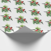 Papier Cadeau Oiseaux d'hiver (Coin)