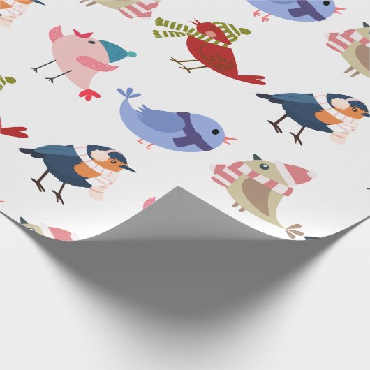 Papier Cadeau Oiseaux douillets (Coin)