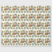 Papier Cadeau Oiseaux d'ukulélé par Tiki élégant (Plat)