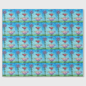 Papier Cadeau Oiseaux empilés (Plat)