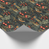 Papier Cadeau Oiseaux et baies (Coin)