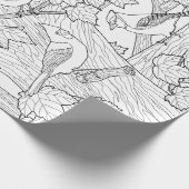 Papier Cadeau Oiseaux et érables U-Color (Coin)
