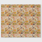 Papier Cadeau Oiseaux et papillons enveloppant du papier (Plat)