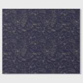 Papier Cadeau Oiseaux Et Raisins (Plat)