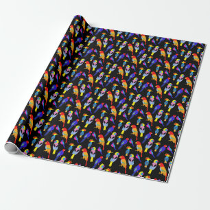 Papier Cadeau Oiseaux exotiques Paradis Toucan Motif