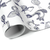 Papier Cadeau Oiseaux fabuleux (Coin rond)