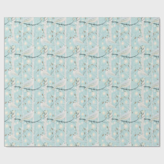 Papier Cadeau Oiseaux lumineux de bouleau