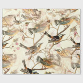 Papier Cadeau Oiseaux perchés (Plat)