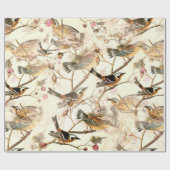 Papier Cadeau Oiseaux sur une branche (Plat)