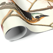 Papier Cadeau Oiseaux sur une branche (Coin rond)