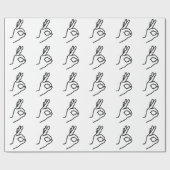 Papier Cadeau Ok de doigt de main (Plat)