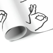 Papier Cadeau Ok de doigt de main (Coin rond)