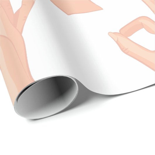 Papier Cadeau OK Doigts (Coin rond)