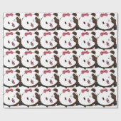 Papier Cadeau OK mignon de panda de fille ! (Plat)