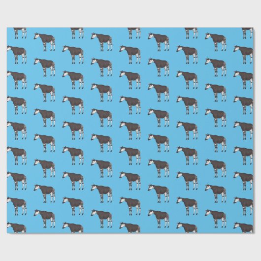 Papier Cadeau Okapi (Plat)