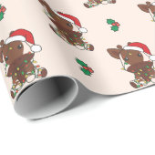 Papier Cadeau Okapi Noël Animaux d'hiver Vacances Okapis (Coin rond)