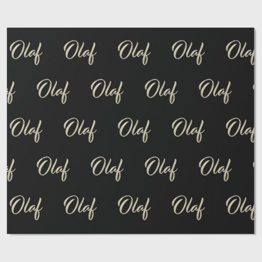 Papier Cadeau Olaf Prénom Nom du document cadeau (Plat)