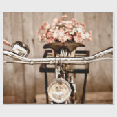 Papier Cadeau Old bicycle and flowers blur in background process (Plat)
