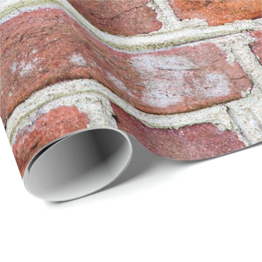 Papier Cadeau Old Brick Wall (Coin rond)