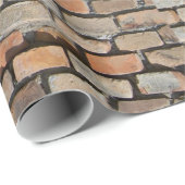 Papier Cadeau Old Brick Walling (Coin rond)