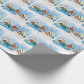 Papier Cadeau Old Car with Christmas Gingerbread (Coin)
