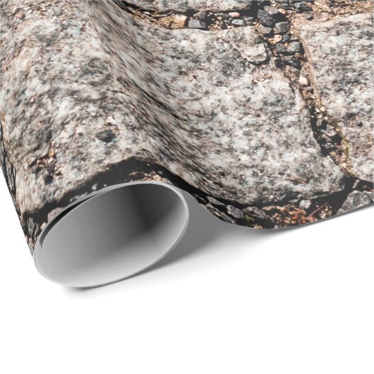 Papier Cadeau Old cobble stone pattern at the streetabstract, an (Coin rond)