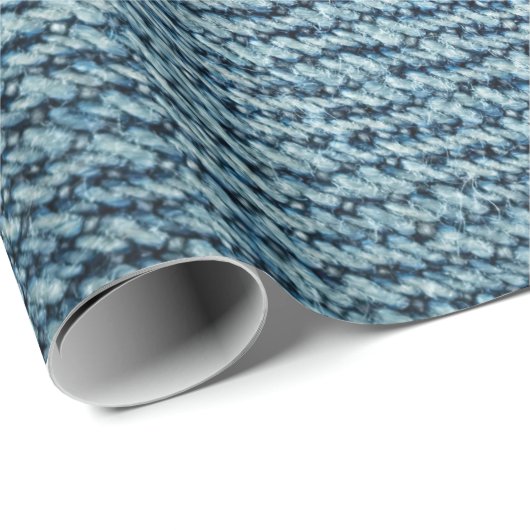Papier Cadeau Old denim fabric background texture. abstract, anc (Coin rond)