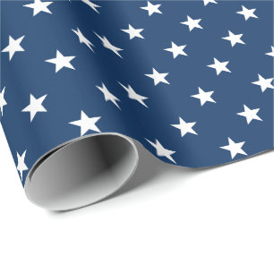 Papier Cadeau Old Glory Blue Stars (échelle moyenne)