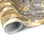 Papier Cadeau Old Hollywood Chic Elegant (Coin rond)