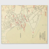Papier Cadeau Old Nantucket MA Town Map (1905)  (Plat)