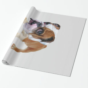 Papier Cadeau Olde Anglais Bulldogge Puppy Bulldog