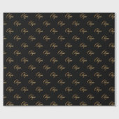 Papier Cadeau Olga gold Design Lettering (Plat)