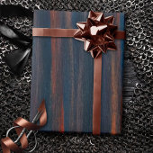 Papier Cadeau Olive Abstrait | Bleu foncé Vert Cuivre Tone de la