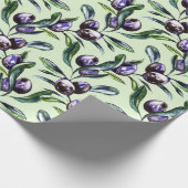 Papier Cadeau Olive Branch Watercolor Pattern  (Coin)