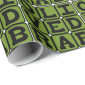 Papier Cadeau Olive Drab, Couleur (Coin rond)