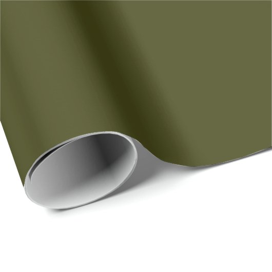 Papier Cadeau Olive foncé (Coin rond)
