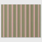 Papier Cadeau Olive foncé Vert et rose pâle (Plat)