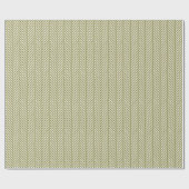 Papier Cadeau Olive Green et White Herringbone (Plat)