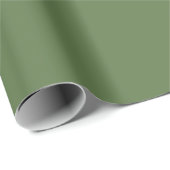 Papier Cadeau Olive Patina Green Pop Of Color (Coin rond)