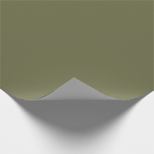 Papier Cadeau Olive vert Terre couleur solide Imprimer (Coin)