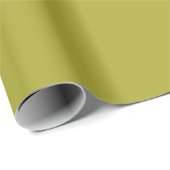 Papier Cadeau Olive Verte Uni (Coin rond)