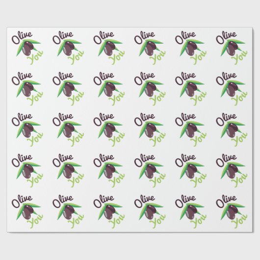 Papier Cadeau Olive vous (Plat)