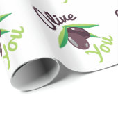 Papier Cadeau Olive vous (Coin rond)