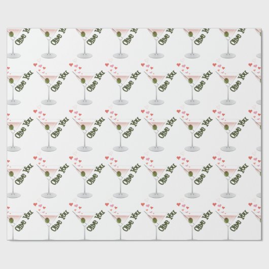 Papier Cadeau Olive You (Plat)