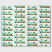 Papier Cadeau Oliver The Otter's à la plage (Plat)