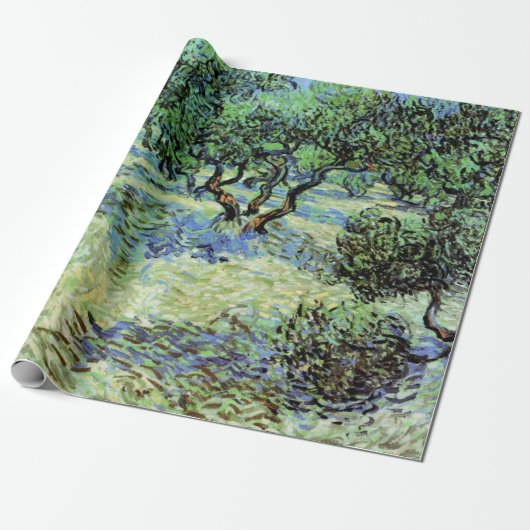 Papier Cadeau Oliveraie par Vincent van Gogh (Déroulé)