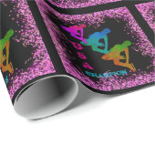 PAPIER CADEAU OLYMPIC SKATING  (Coin rond)