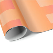 Papier Cadeau Ombre Abstrait dans les tons orange (Coin rond)