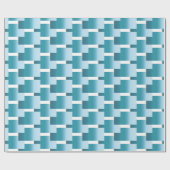 Papier Cadeau Ombre Abstrait dans les tons turquoises (Plat)