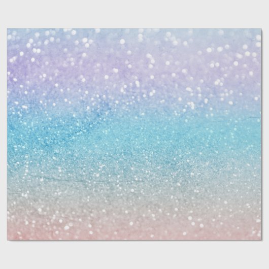 Papier Cadeau Ombre Bébé Bleu, Rose, Parties scintillant Peach T (Plat)